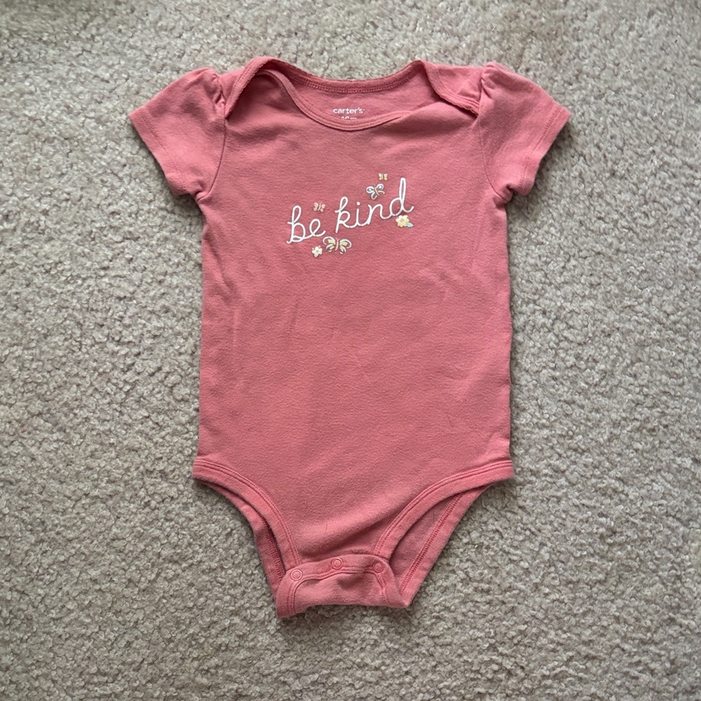 Carter's Coral 'Be Kind' Bodysuit